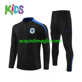 Paesi Bassi Bambino Tute Felpe da Allenamento Nero 2024